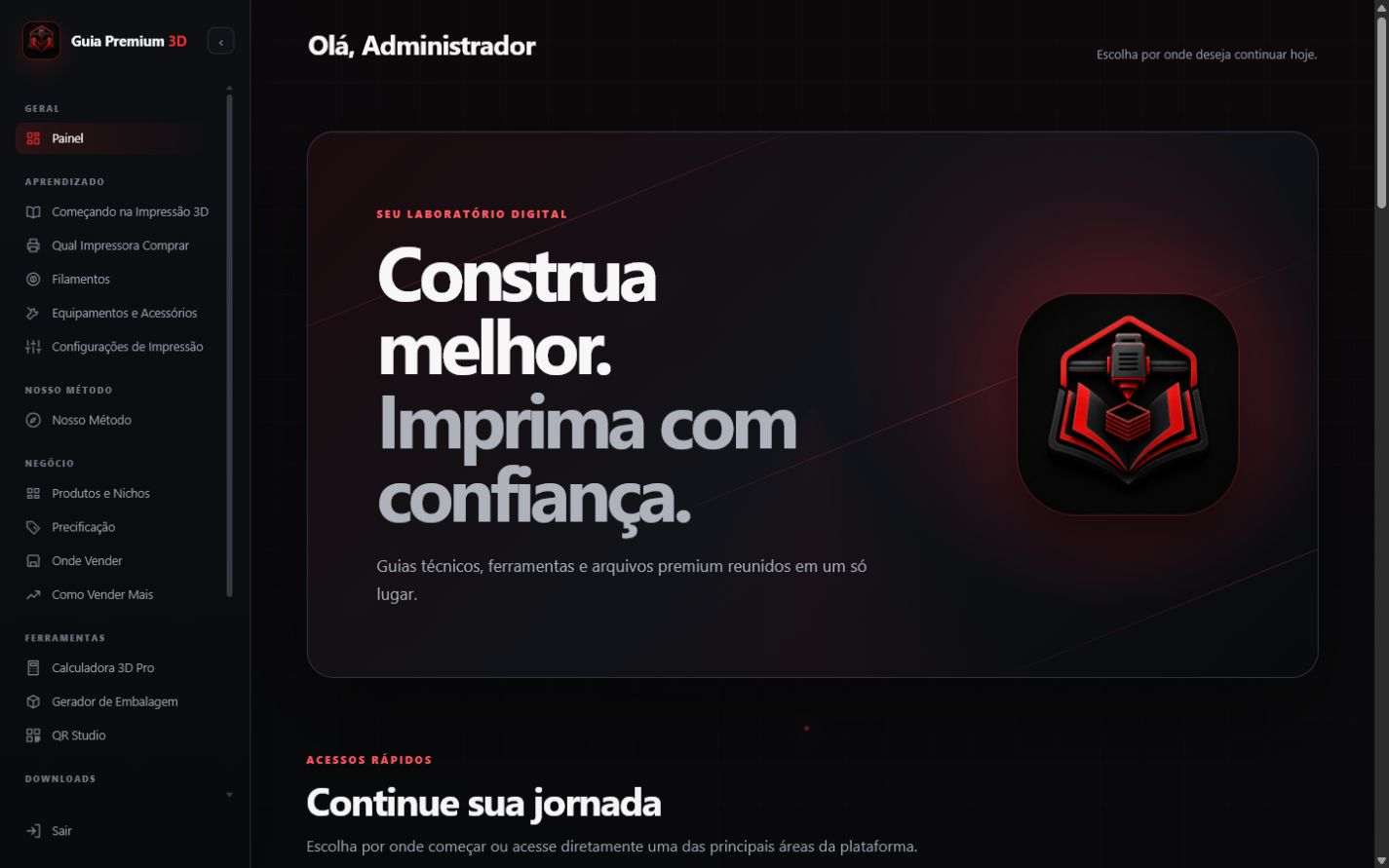 Prévia da plataforma Guia Premium Impressão 3D